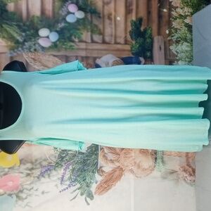 👕 Lollipop Star Mint Cold Shoulder Dress